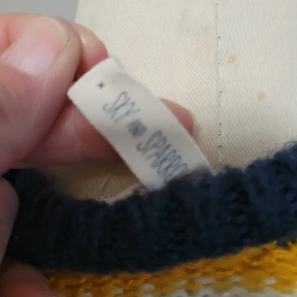 Tilly's Sky & Sparrow multicolored stripe cropped sweater size small - Picture 6 of 7